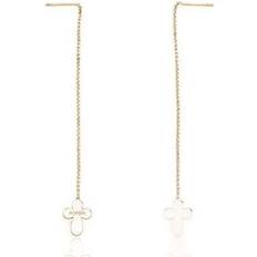 Ladies' Earrings Croce Rose Gold Sterling - Silver