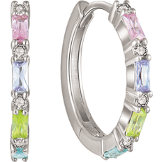 Støvring Design Creol Earrings - Silver/Multicolour