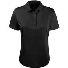 Womens Solid Swing Tech Polo Shirt - Black