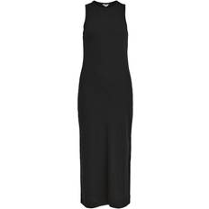 Långa klänningar - XL Object Collectors Item Objjamie S/L Long Dress Noos Ribbade klänningar Black