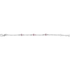 Röda Armband Nordahl Andersen Noa Kids Rhod Silver Armband 3 Hjärtan Rosa Emalj