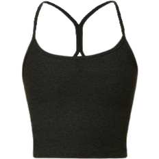 Women - XXS Tank Tops Beyond Yoga Spacedye Slim Racerback Cropped Tank Top - Darkest Night