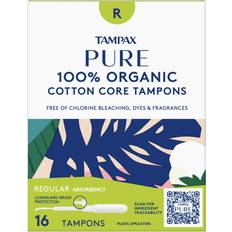 Recycled Packaging Tampons Tampax Pure 100% Organic Cotton Core Regular 16-pack