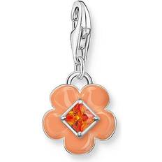 Thomas Sabo Charm Club Charmista orange enamel flower berlock 2029-041-8