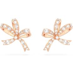 Swarovski Rose Gold Earrings Swarovski Volta Rose Gold-Tone Plated Bow Stud Earrings 5647572