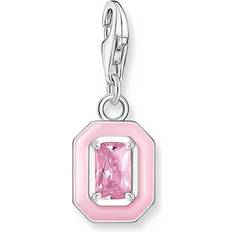 Thomas Sabo Charm-hängsmycke rosa sten silver