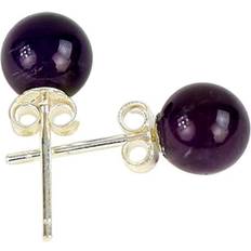 Amethyst Ear-Studs 925 Silver
