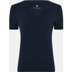 Bamboo V-neck Slim T-shirt - Marine