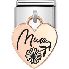 Nomination Classic Rose Gold Mum Flower Heart Pendant Charm