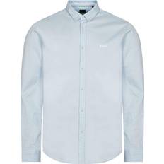 HUGO BOSS Green Shirts HUGO BOSS Biado R Shirt Light Pastel Blue