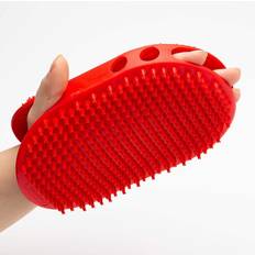 rubber grooming glove dog puppy cat kitten groom brush comb detangle
