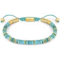 Nomination 18k Bracelets Nomination Instinct Style Gold PVD Turquoise Cord Bracelet