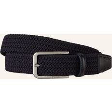 HUGO BOSS Woven Belt With Leather Facings