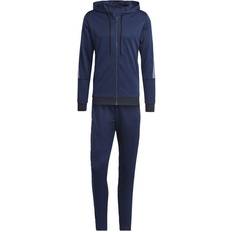 Adidas Tute intere Adidas Tuta Sportiva Full Zip Con Cappuccio Blu Uomo