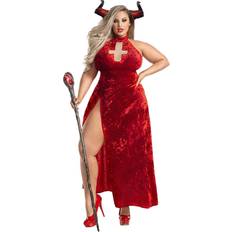Party King Women's Plus Bad Religion Demon Costume Black/Red 4X