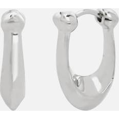 Silver Signature C Huggie Earrings