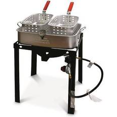 Propane deep fryer Chard quart dual deep fryer propane gas commercial grade