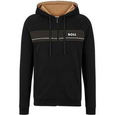 HUGO BOSS Giubbotti HUGO BOSS Cotton Terry Hooded Jacket - Black