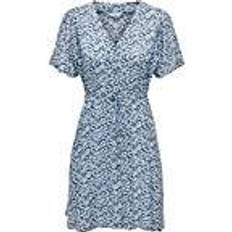 Only Dam Klänningar Only Klänning onlEvida S/S Short Dress Wvn Blå