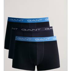 Gant kalsonger svarta 3 pack Gant 3-pack Cotton Trunks Black/Blue