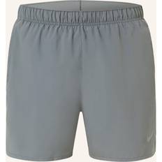 Gray - Men Shorts Nike Men's Challenger Dri-FIT Brief-Lined Running Shorts - Smoke Grey/Black