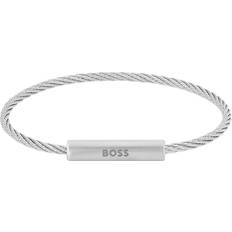 HUGO BOSS Alek Collection Wire Bracelet - Stainless Steel