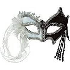 Unisexe Masques pour les yeux Bristol Novelty Black & White Tassels