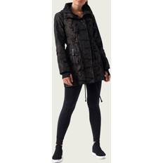 Camo jacket womens Blanc Noir Camo-Print Hooded Anorak Jacket CAMO