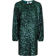 Neo Noir Vestidos Neo Noir Ezra fall sequins dress dark green