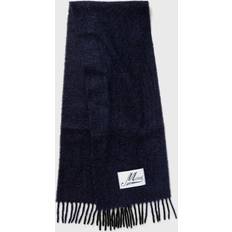Marni Brushed Alpaca Fringes Scarf - Blublack