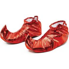 Green Shoes Bristol Novelty BA628 Jester Shoe Covers Red Metallic, One