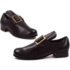 Ellie Shoes Mens Colonial Pilgrim Shoes Black