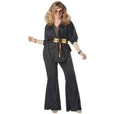 California Costumes Women's Disco Dazzler Plus Costume Black/Yellow 3X