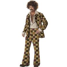 Dance & Disco Fancy Dresses California Costumes Men's Disco Leisure Suit Costume Brown Beige M