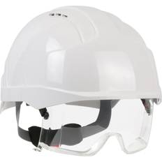 Cascos de Seguridad JSP EVO VISTALENS Safety Helmet with Intergrated Goggles Clear/White