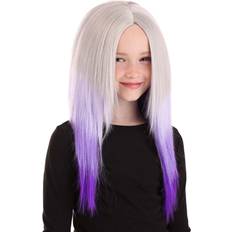 Cheap Parrucche Corte Purple and Grey Ombre Kid's Wig