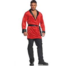 Vestidos de fiesta Red Smoking Jacket Costume for Men Playboy Mens Costume Hustle Jacket