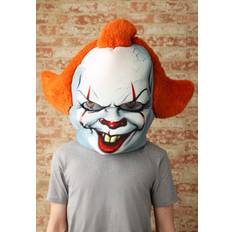 Gray - Halloween Facemasks Mascot IT Pennywise Mask Gray/Orange