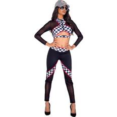 Sexy Women's Racecar Driver Costume L