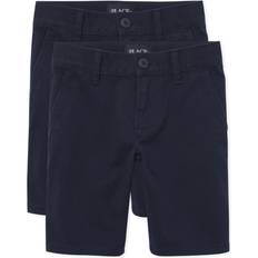 The Children's Place Girl's Uniform Stretch Chino Shorts 2-pack - Tidal