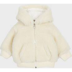 Pelz Oberteile Moncler Enfant Baby Jacke aus Teddyfleece Nude