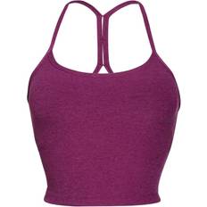 Beyond Yoga Spacedye Slim Racerback Cropped Tank Top - Aubergine/Beet