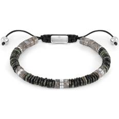 Nomination 18k Bracelets Nomination Instinct Style Stainless Steel Grey Jasper Cord Bracelet