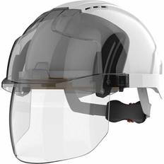 Säkerhetshjälmar på rea JSP EVO VISTASHIELD Safety Helmet with Intergrated Shield Smoke/White