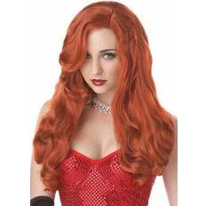 Argento Parrucche Corte California Costumes Sultry Red Movie Star Costume Wig