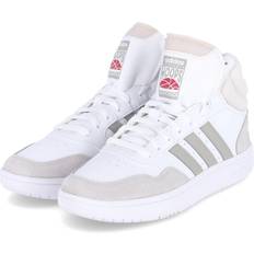 Adidas hoops 3.0 mid vintage adidas Performance Hoops 3.0 Mid Lifestyle Classic Vintage Basketball Trainers - White/Grey