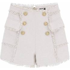 Balmain L Shorts Balmain Fringed linen sailor shorts