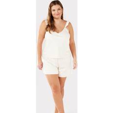 Blanco - Mujer Camisones Chelsea Peers NYC Curve Bridal Ivory Satin Frill Trim Cami