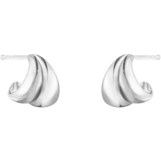 Georg Jensen Curve Sterling Silver Hoop Earrings