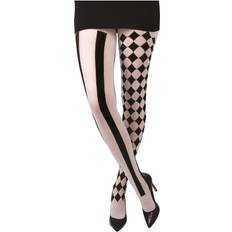 Fancy Dresses Leg Avenue Womens queen of hearts fancy dress black & white cosplay harlequin tights